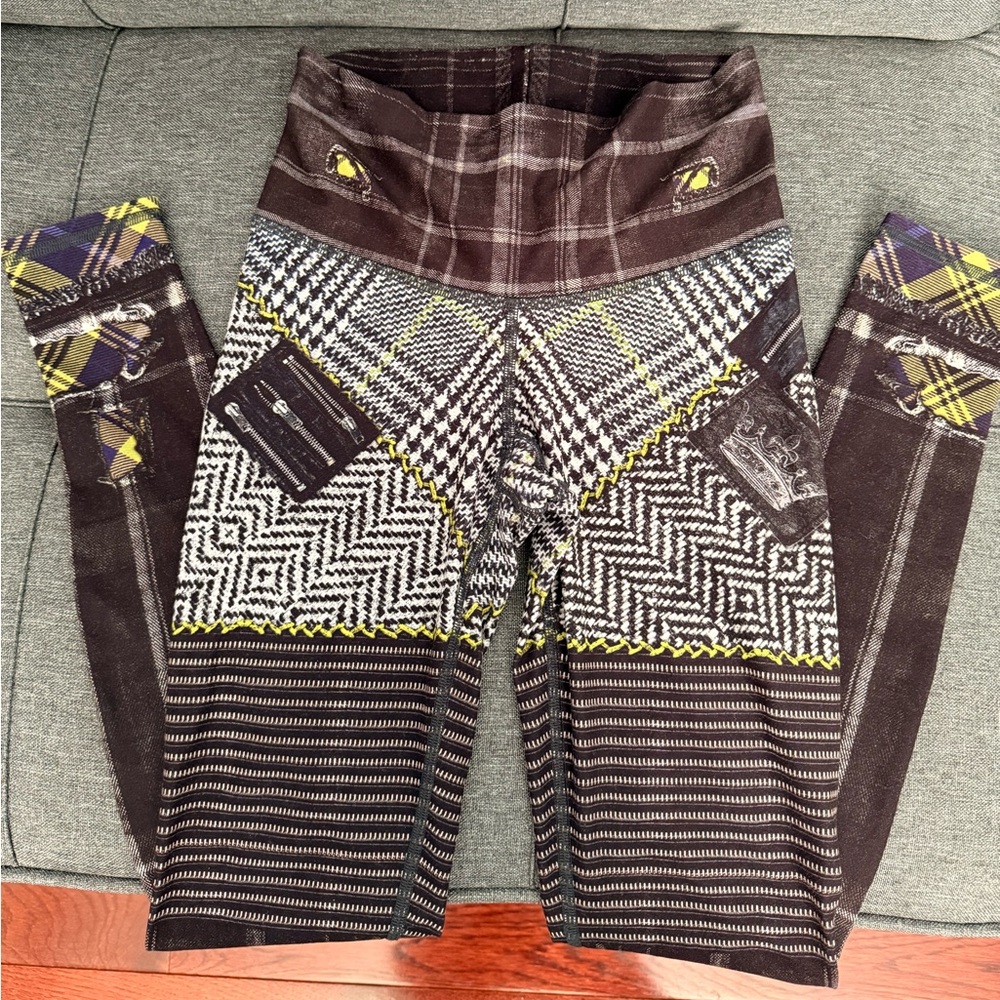 Niyama Sol Brown and Yellow Patterned Leggings